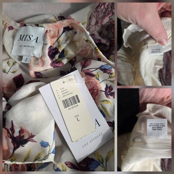 Misa LA Francoise Floral Ruffle Fairy Dress Sz. L New w Flaw - Picture 8 of 13